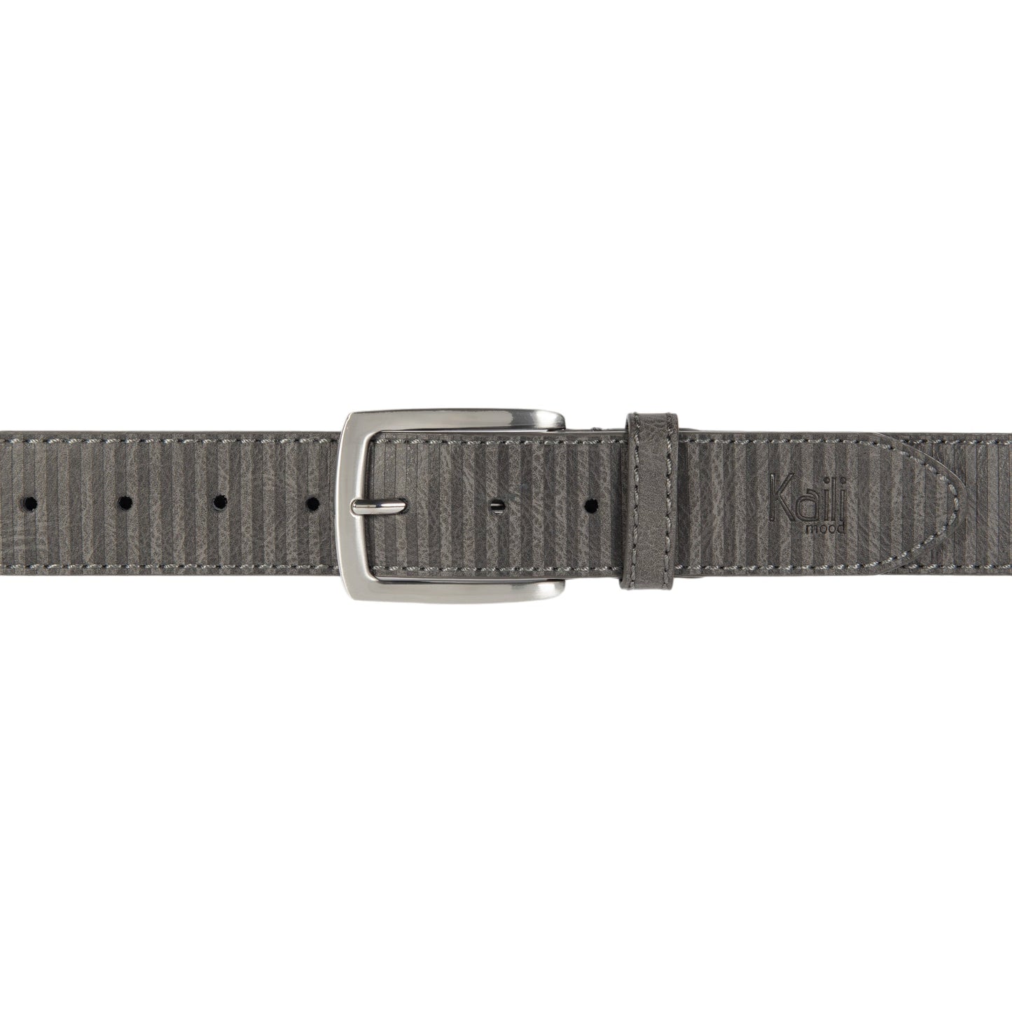 K4009KB | Cintura Uomo Allover in Fodera Pelle Finitura in Pu. Colore Antracite. Dimensioni: cm 125 x 3,8 x 0,5 (giro vita cm 110). Confezione: Gift Box rigido fondo/coperchio - Velora Luxury Fashion