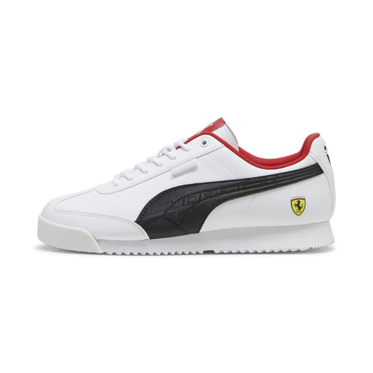 PUMA Mens Ferrari Roma Via Sneaker White Black 7.5