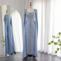 Kaftan style cape sleeves gown - Velora Luxury Fashion
