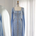 Kaftan style cape sleeves gown - Velora Luxury Fashion