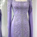 Kaftan style cape sleeves gown - Velora Luxury Fashion