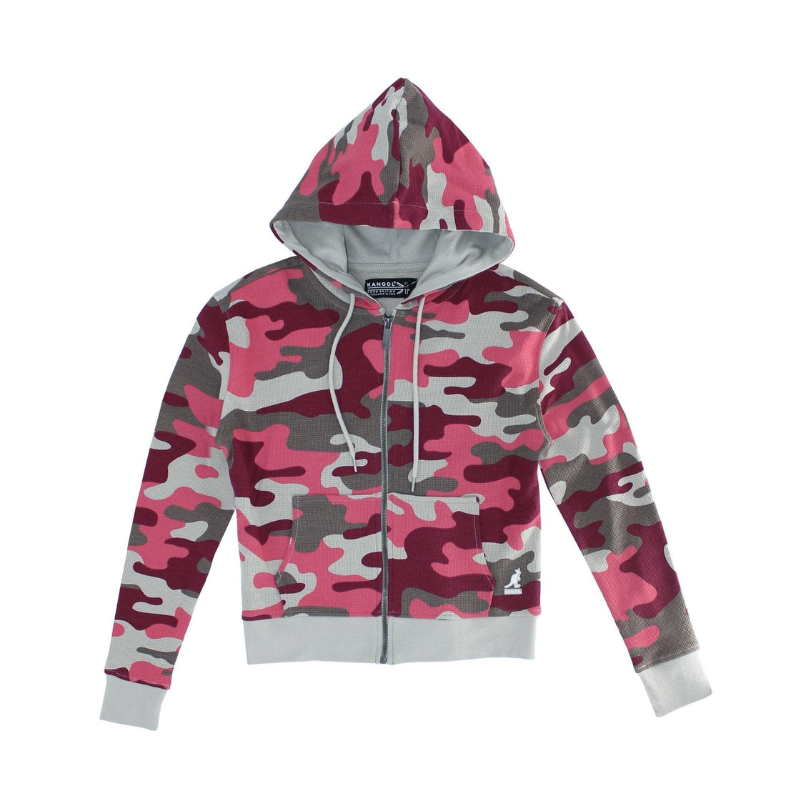 Kangol Women's Waffle Full Zip Hoodie - Velora Luxury Fashion