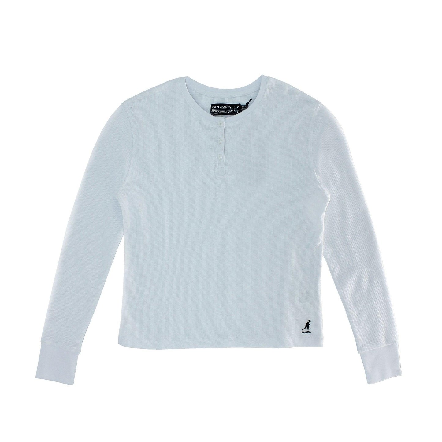 Kangol Women's Waffle Henley Long Sleve Shirt - Velora Luxury Fashion