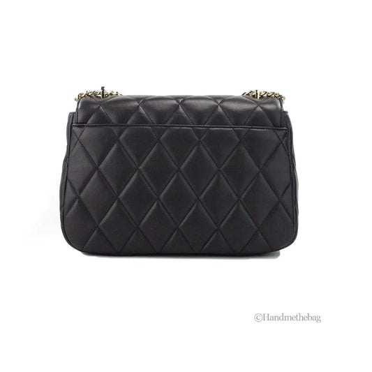 Kate Spade Carey Medium Black Quilted Flap Shoulder Bag - Velora Luxury Fashion