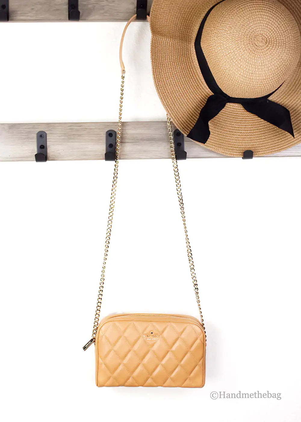 Kate Spade Carey Mini Tiramisu Quilted Camera Crossbody Bag - Velora Luxury Fashion