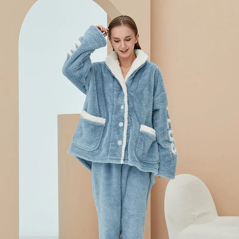 Keep Warm Coral Velvet Pajamas For Women EX-STOCK Canada