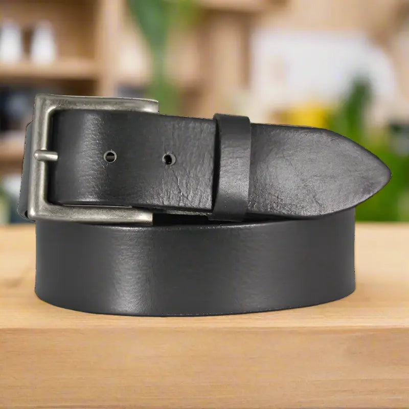 Keldon Leather Men's Solid Leather Belt - Velora Luxury Fashion