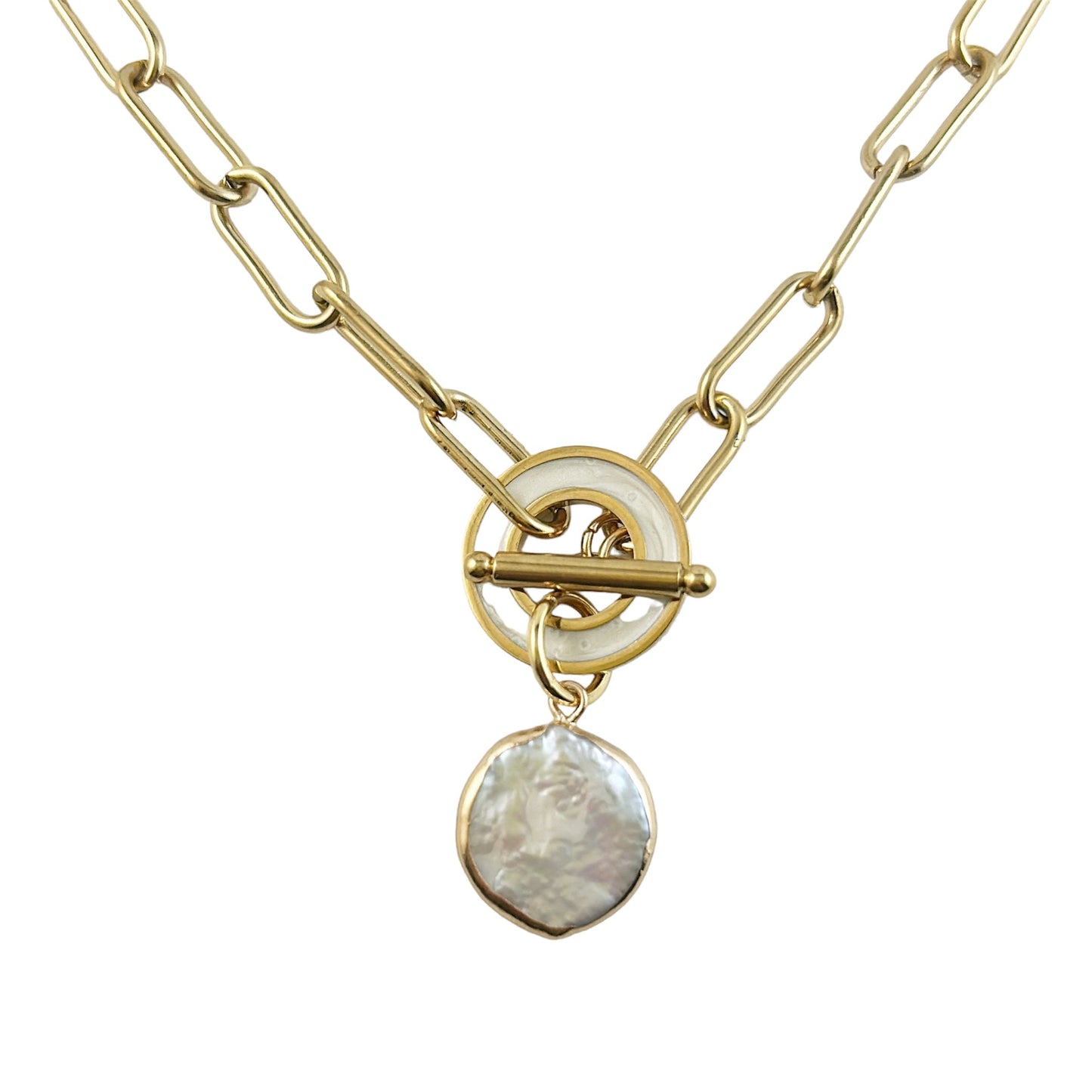 Keshi Pearl Toggle Necklace - Velora Luxury Fashion