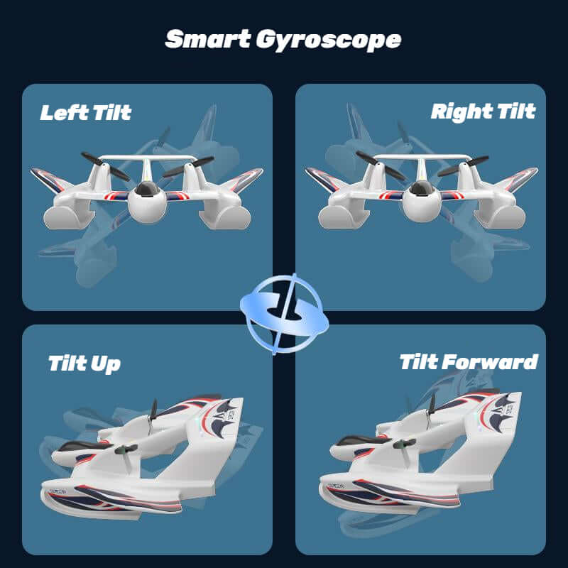 Kidstoylover Sea, Land, Air Glider with Gyro & LED - Velora Luxury Fashion