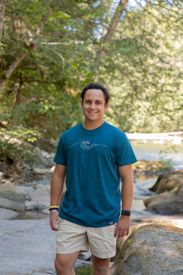 NEW WAVE - Unisex 100% Organic Cotton Tee - Ocean Blue