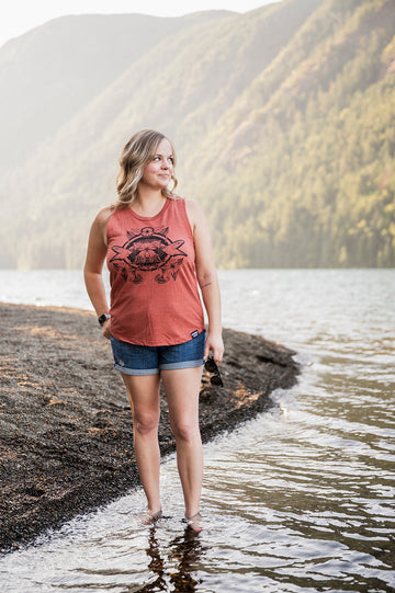 HUMMINGBIRD - Women's Relaxed Tank - Rust