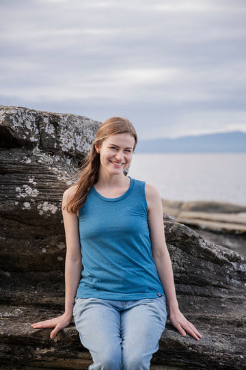 Women's Relaxed Tank - Blank Apparel - Teal