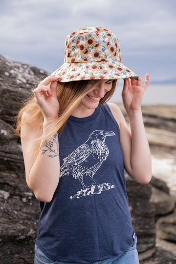 RAVEN - Women's Relaxed Tank - Heather Navy