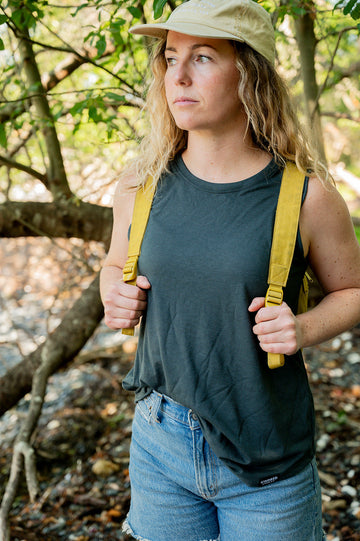 Women's Relaxed Bamboo Tank - Blank Apparel - Charcoal Grey
