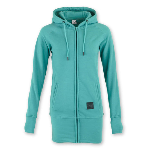Kora Long Zipup Hoodie Spearmint - Velora