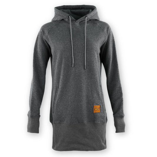 Kora Long Hoodie Charcoal - Velora