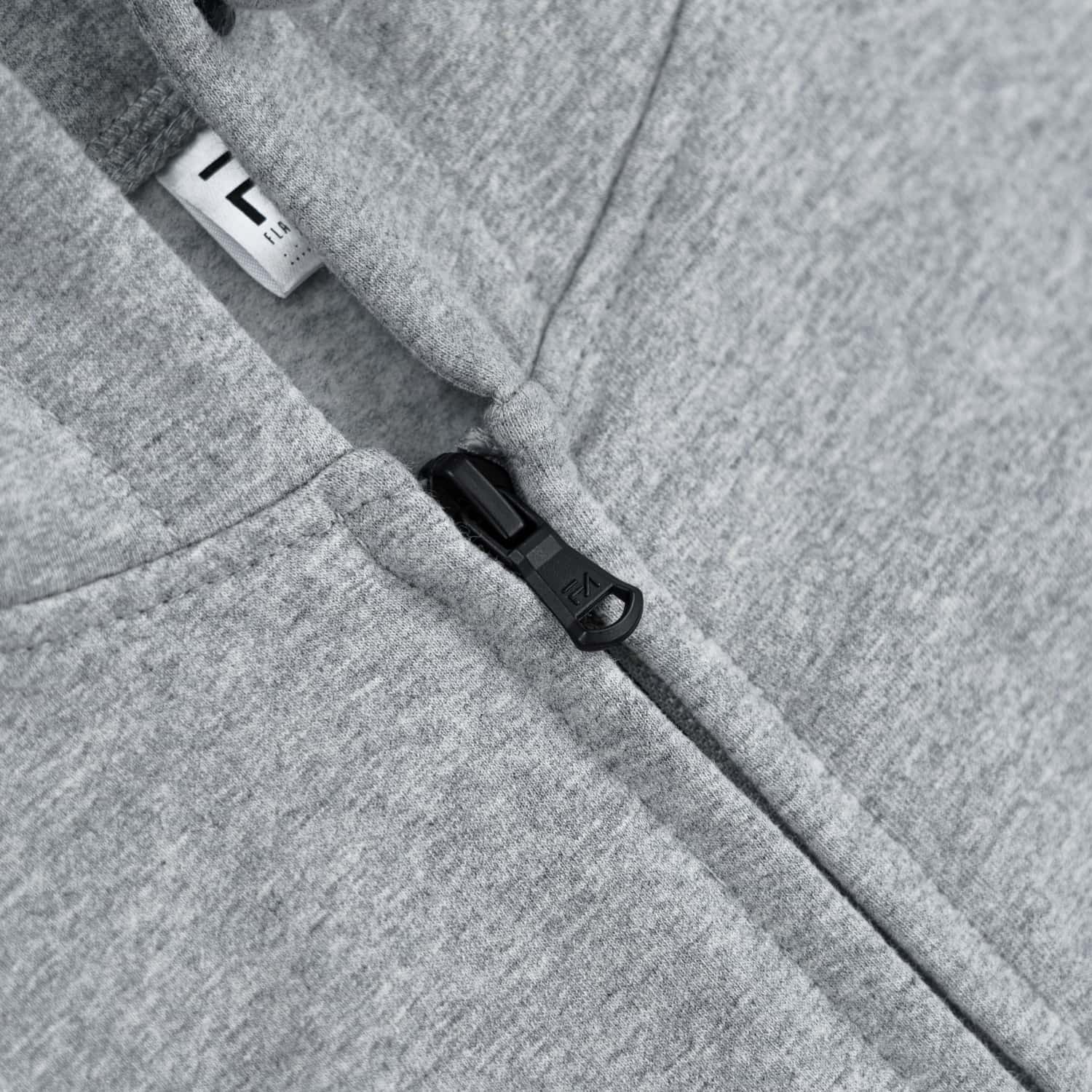 Kora Long Zipup Hoodie Heather Grey - Velora