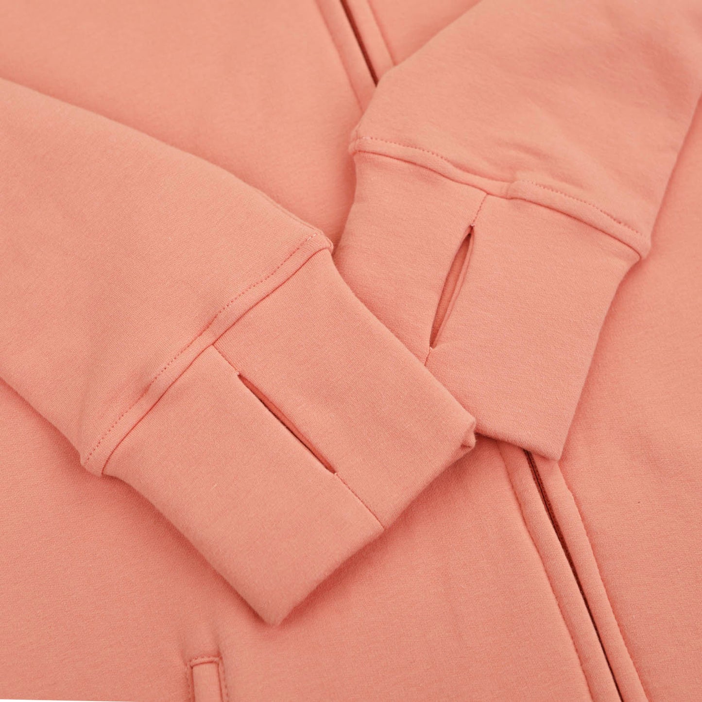 Kora Long Zipup Hoodie Peach - Velora