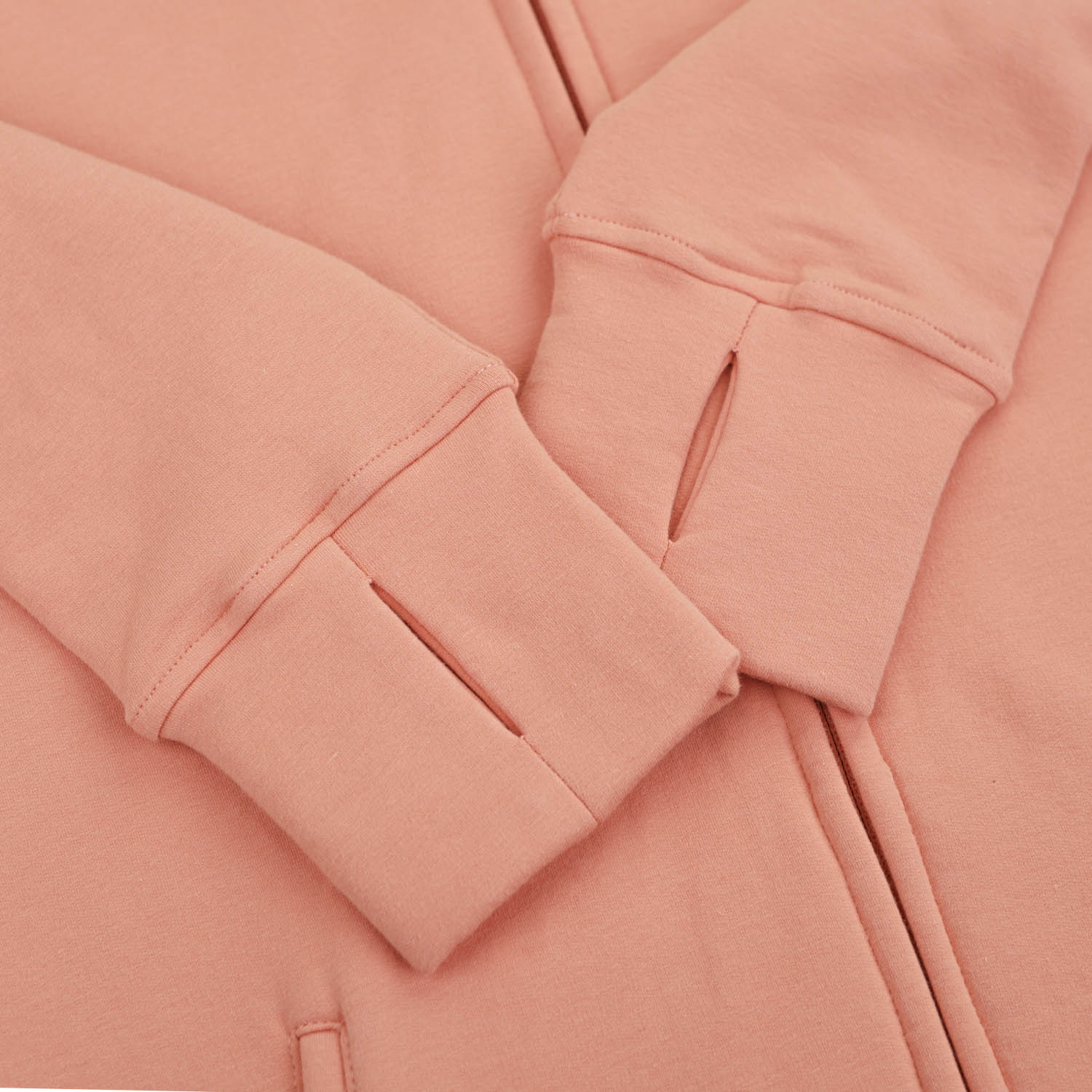 Kora Long Zipup Hoodie Peach - Velora