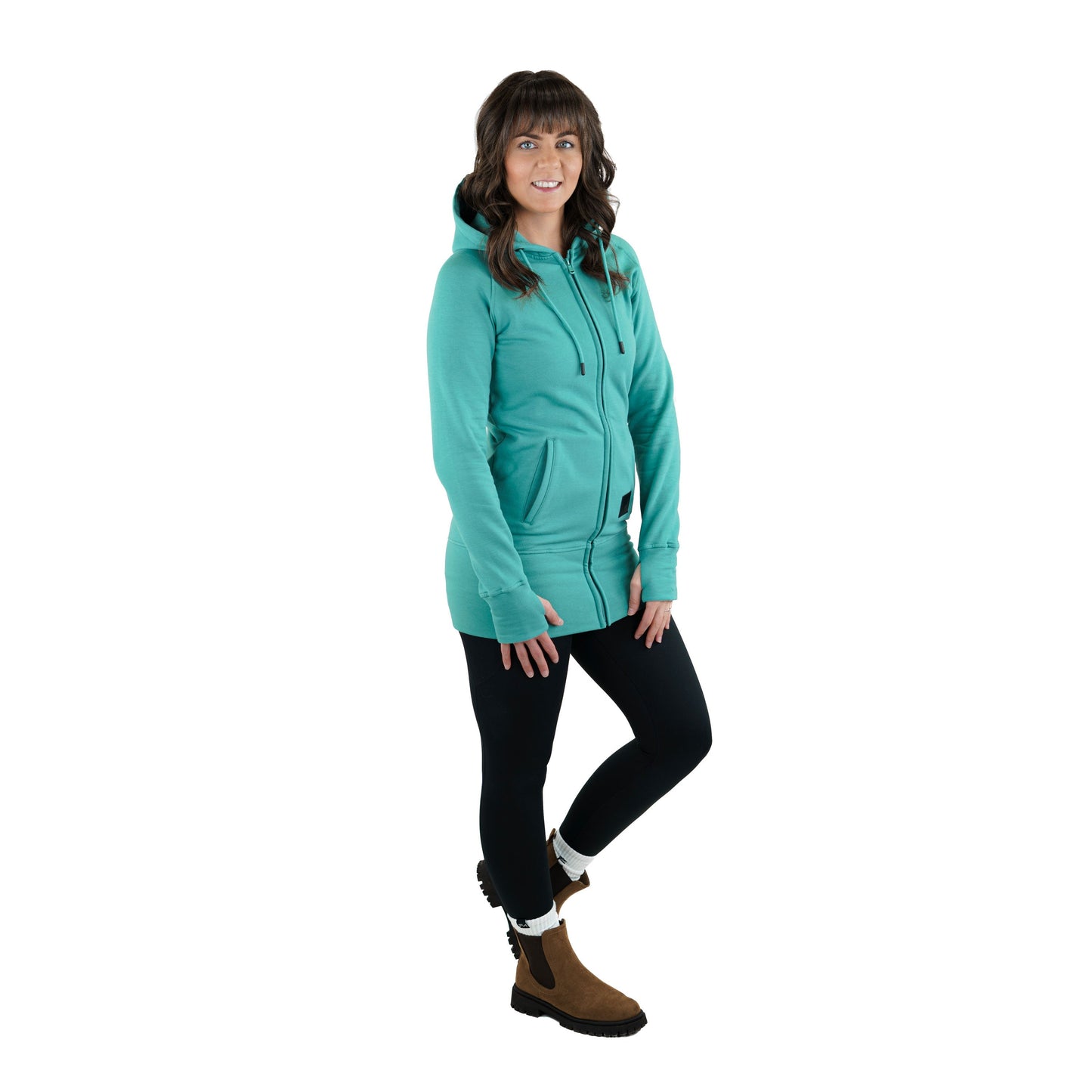 Kora Long Zipup Hoodie Spearmint - Velora