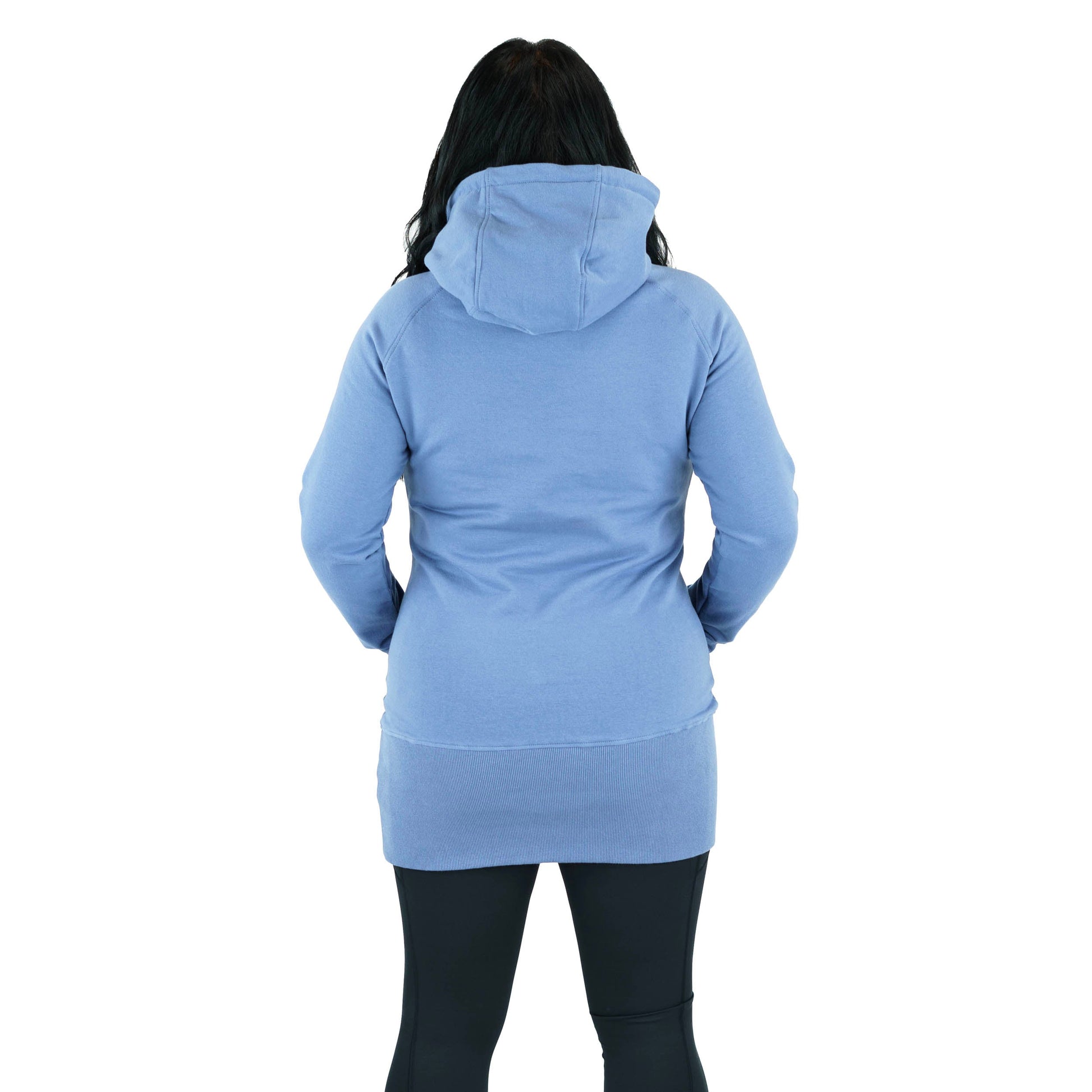 Kora Long Hoodie Baby Blue - Velora