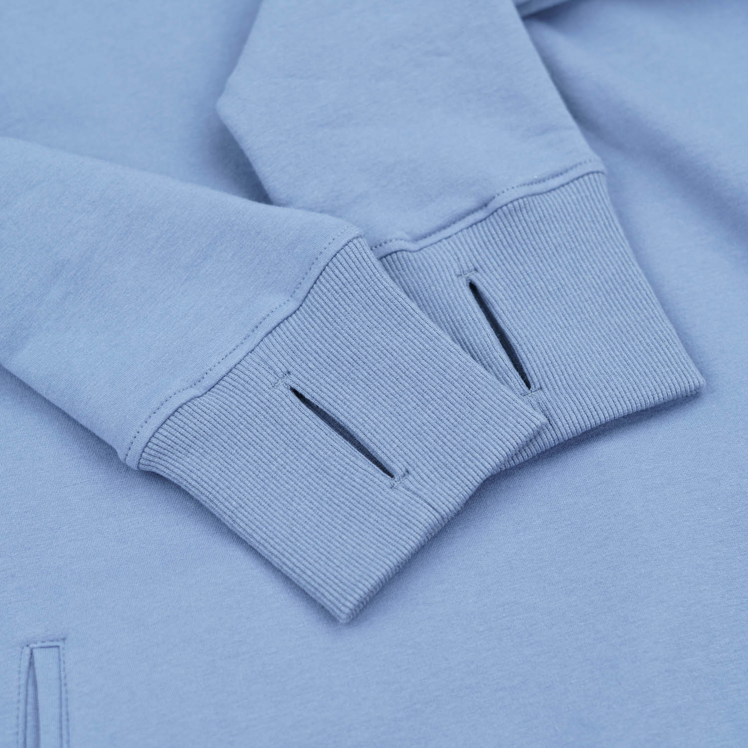 Kora Long Hoodie Baby Blue - Velora