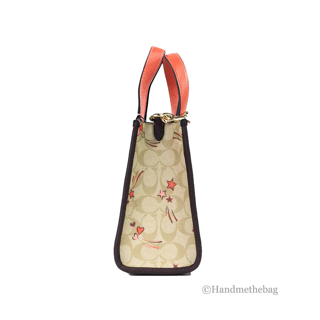 Coach Dempsey 22 Small Heart Star Print Carryall Bag