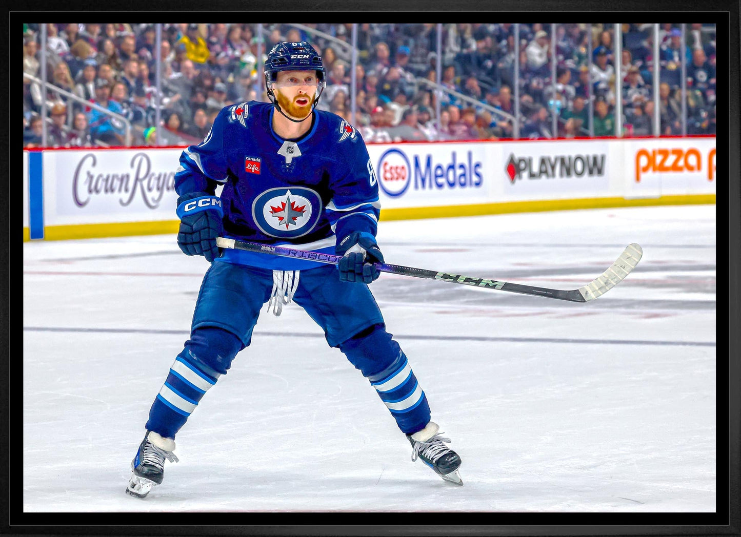 Kyle Connor 20x29 Framed Canvas Winnipeg Jets - Velora Luxury Fashion