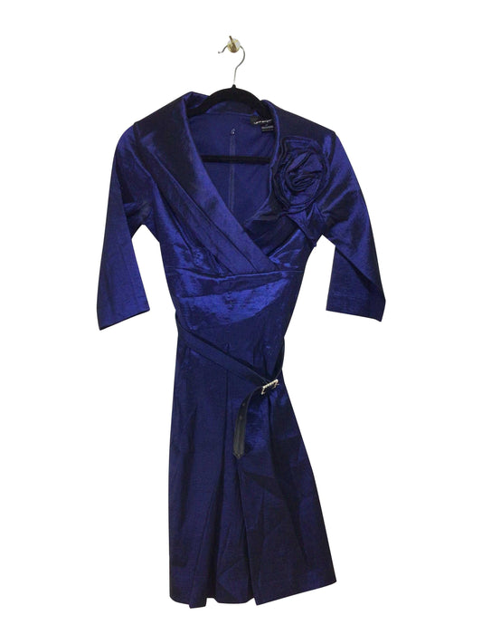 LAURA Regular fit Wrap Dress in Blue - 4 - Velora