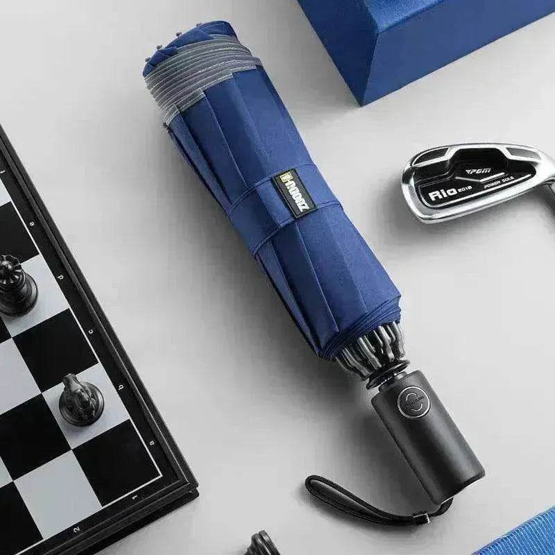 LED Flashlight Lighting Rain and Sunshine Folding Umbrella - Velora