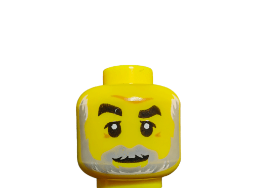 LEGO® 6224063 Minifigure Head, Grey long beard and side burns. - UB1015 - Velora Luxury Fashion
