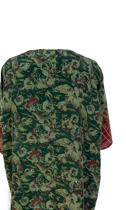 PRC6921 Avatar Pure Silk Kimono-Sleeved Jacket with Belt - Velora