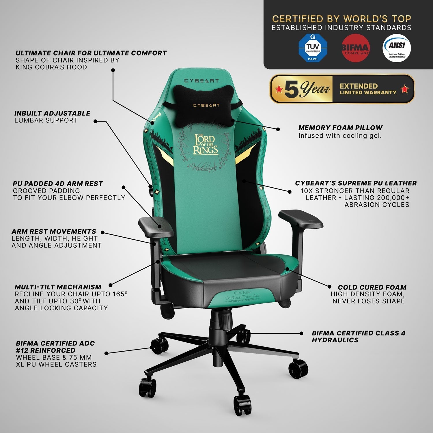 Lord of The Rings Gaming Chair Cybeart