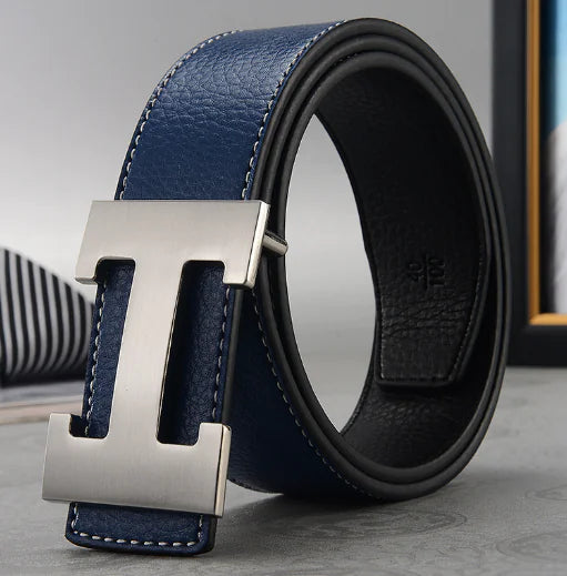 Hermes Leather Belt with Smooth Letter Buckle (One Piece)