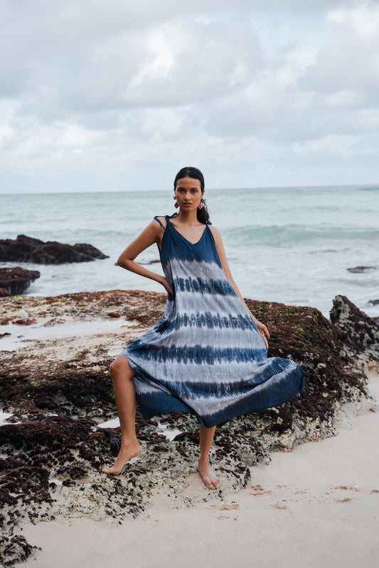 Stripey Dress - Monochrome