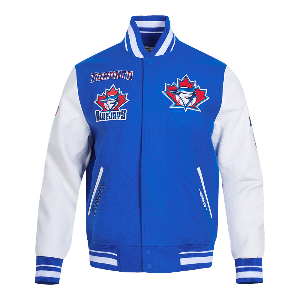 Toronto Blue Jays Retro Classics Rib Wool Varsity Jacket - Velora