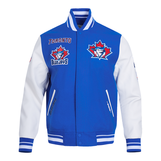Toronto Blue Jays Retro Classics Rib Wool Varsity Jacket - Velora