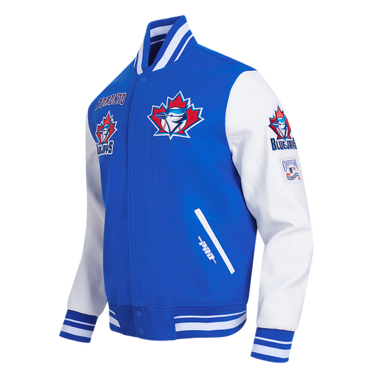 Toronto Blue Jays Retro Classics Rib Wool Varsity Jacket - Velora