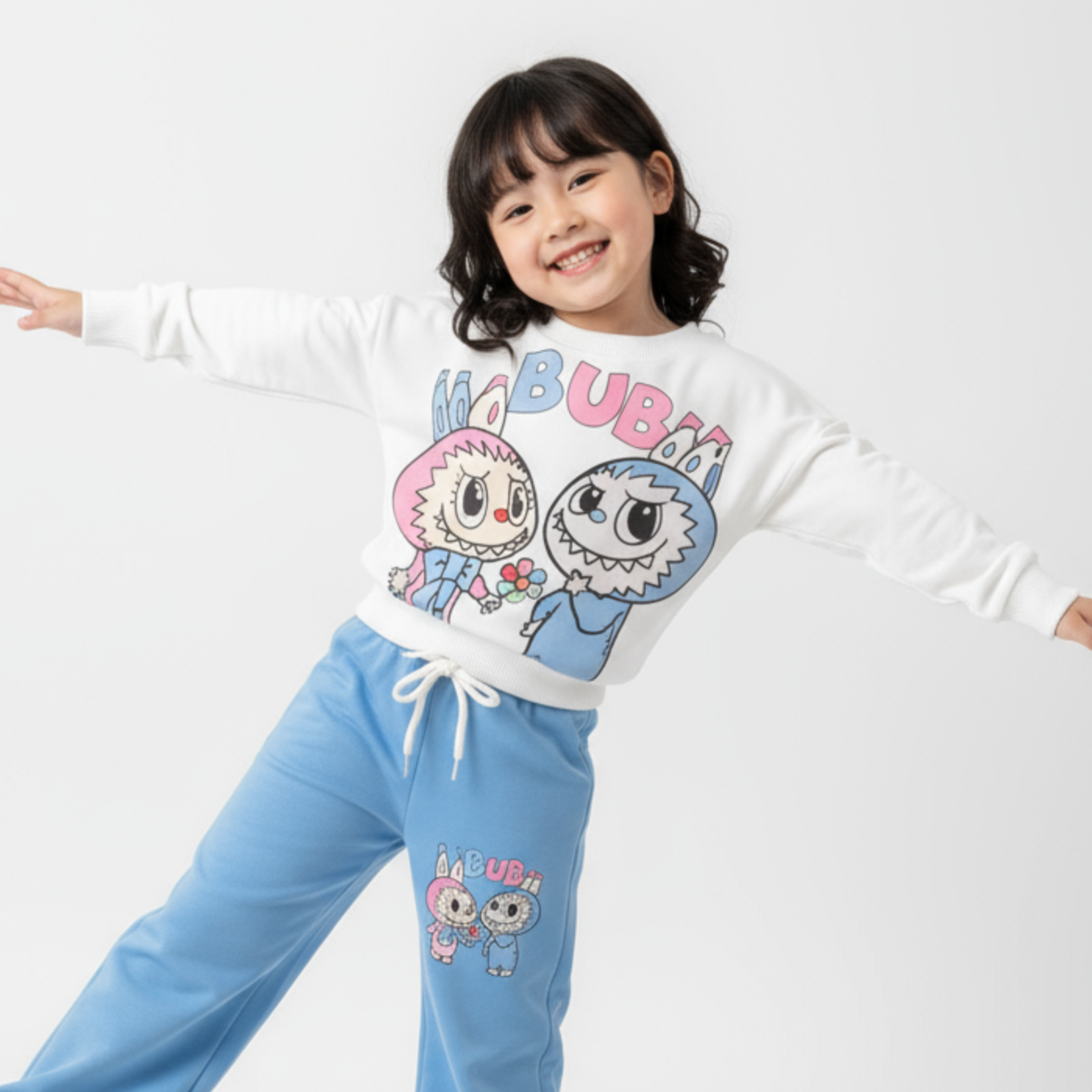 La-Bu-Bu Friends Girls Casual Set - Velora Luxury Fashion