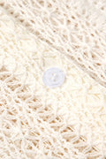 Lace Crochet Collared Neck Oversized Shirt - Velora Luxury Fashion