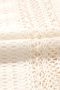 Lace Crochet Collared Neck Oversized Shirt - Velora Luxury Fashion