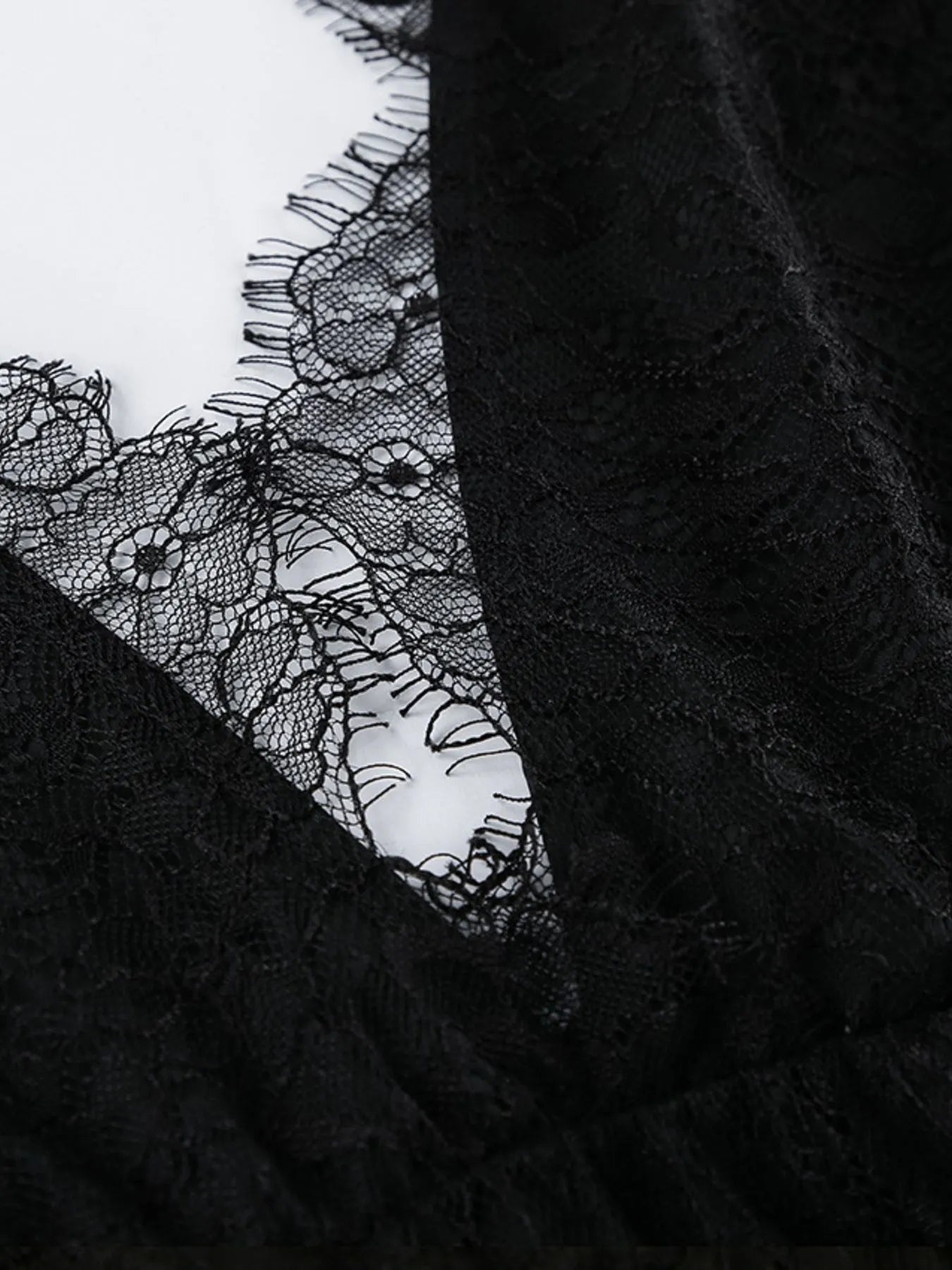 Lace Deep V-Neck Maxi Dress - Velora Luxury Fashion