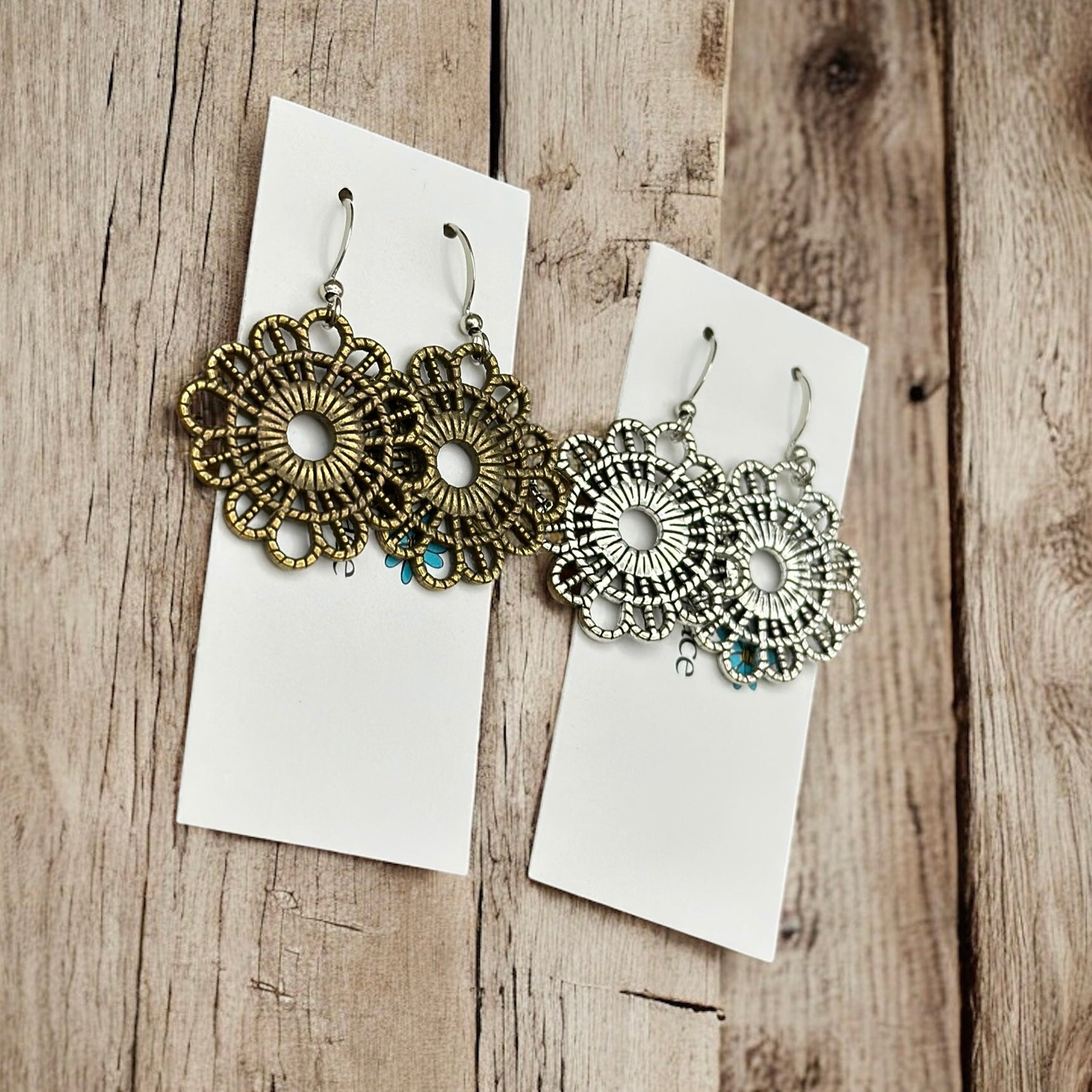 Lace Textured Earrings - Velora Luxury Fashion