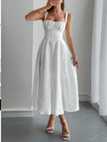 Lace-Up Sleeveless Midi Dress - Velora Luxury Fashion