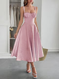 Lace-Up Sleeveless Midi Dress - Velora Luxury Fashion