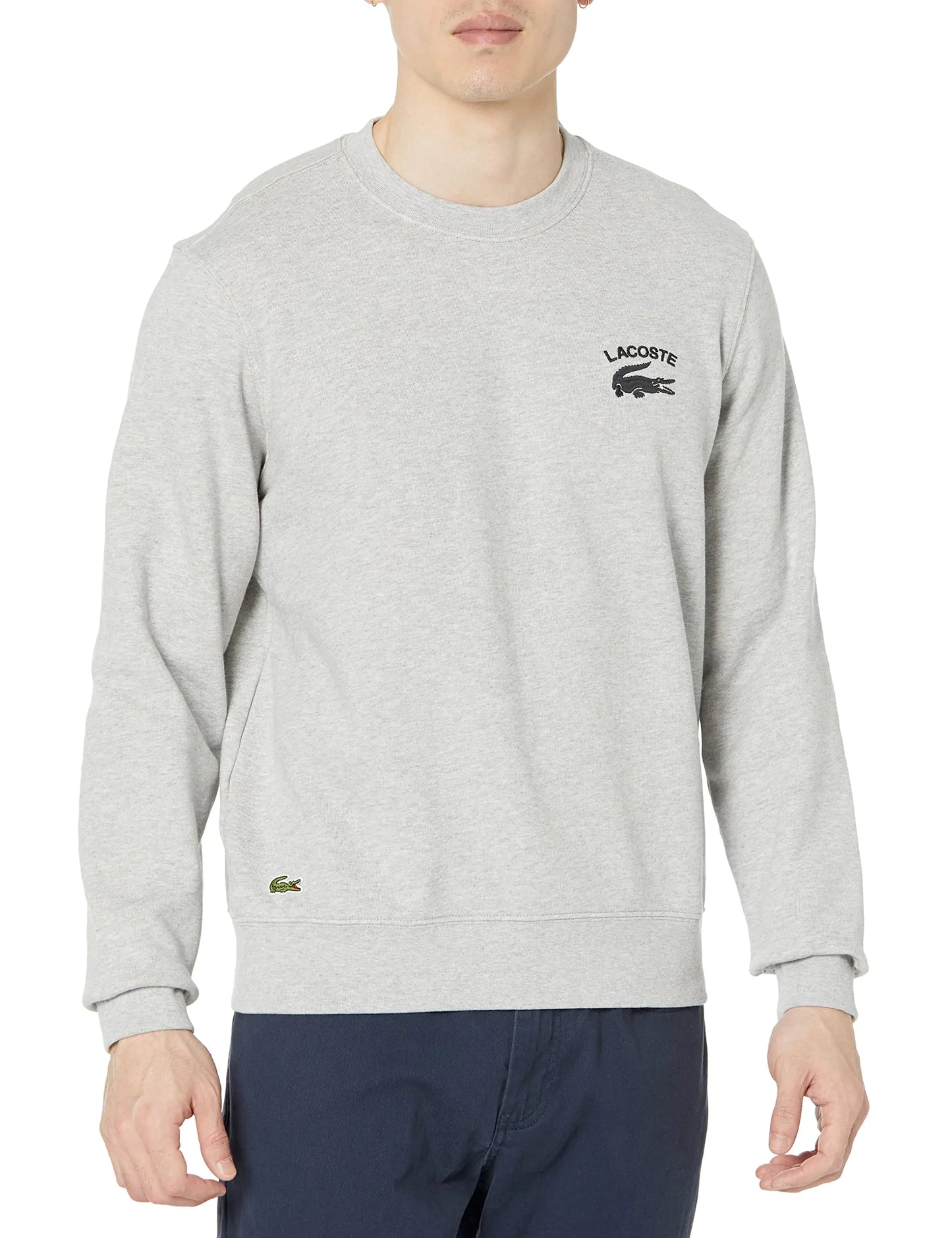 Lacoste Mens Classic Fit Long Sleeve French Terry Sweatshirt SH9659-CCA-S - Velora Luxury Fashion