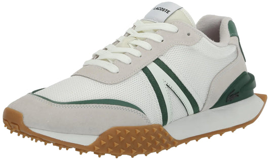 Lacoste Mens L-Spin Deluxe Sneaker WHT/GRN 7.5 - Velora Luxury Fashion