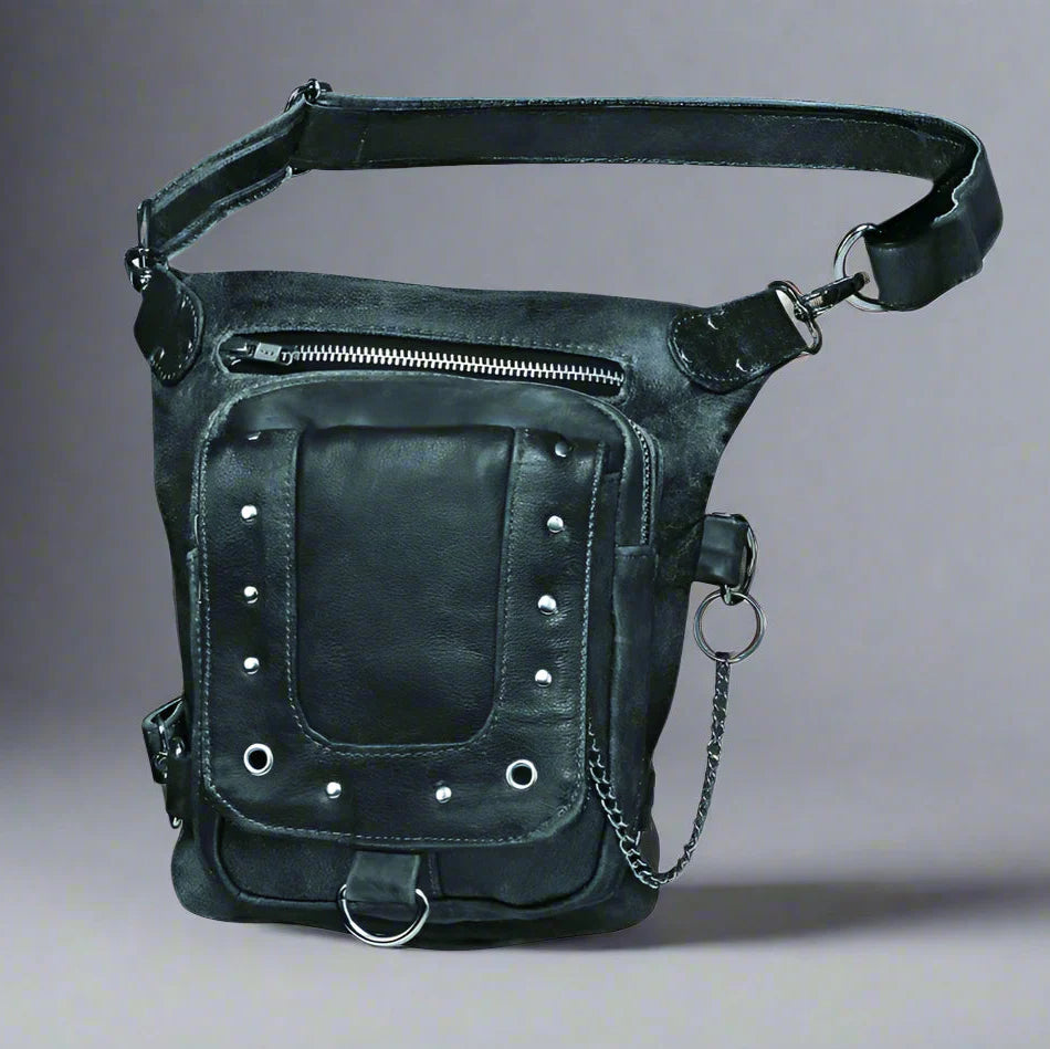 Ladies Leather Thigh Bag | Crossbody Bag - Velora Luxury Fashion