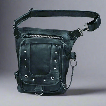 Ladies Leather Thigh Bag | Crossbody Bag - Velora Luxury Fashion