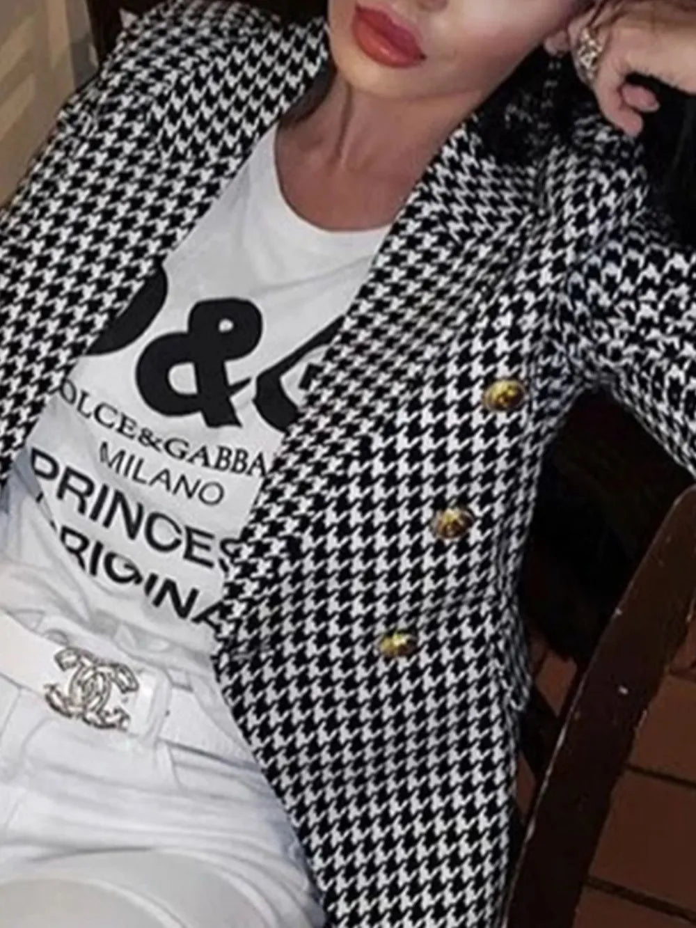 Lapel Collar Long Sleeve Blazer - Velora Luxury Fashion